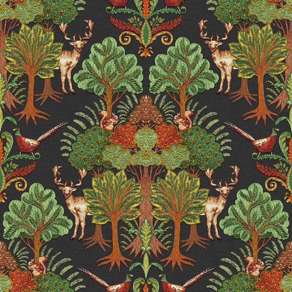 B&Q -  Tapestry Nordic Deer Forest Black/multi Wallpaper - Image 5