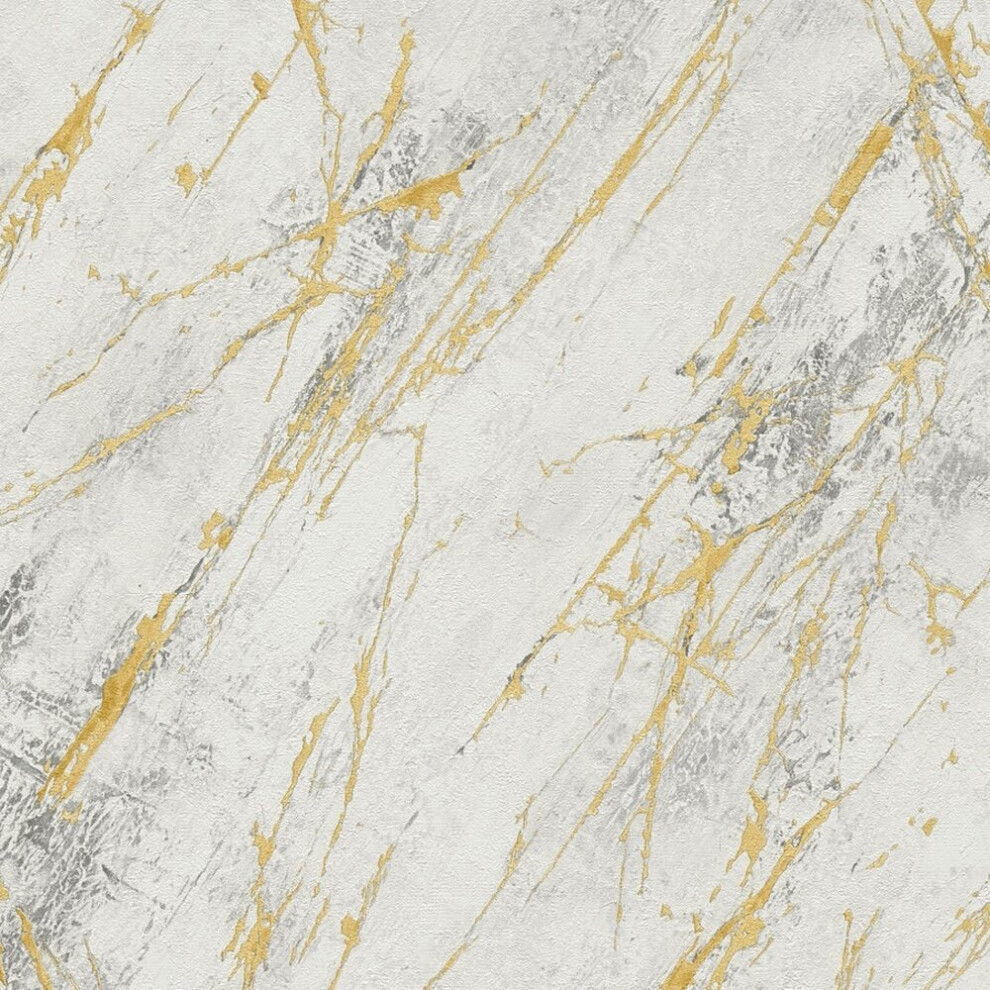 AS Creation Battle of Style Stone Grey Gold Wallpaper 38817-3