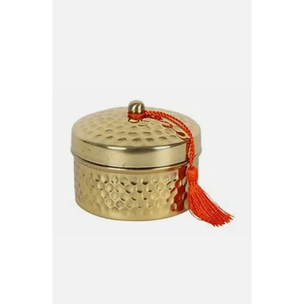 Something Different Blue/Gold ( - Vanilla Fig & Honeycomb) Scented Candle Pot With Tassel Lid