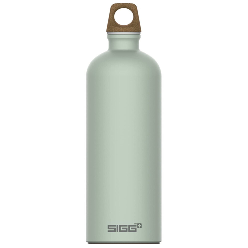 Aluminium Water Bottle 100% Recyled Material Eco Friendly - Sage 1L