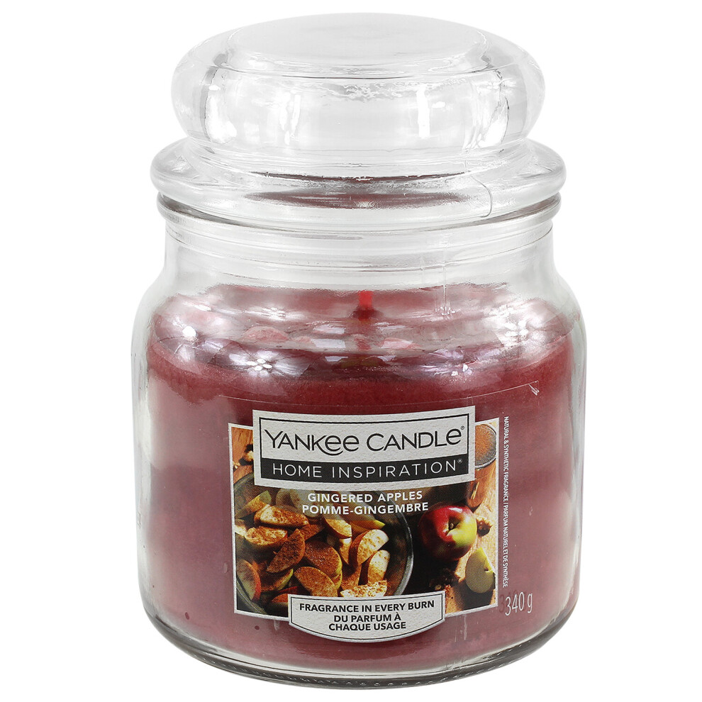 Yankee Candle Ginger Spice Apple Christmas Scent Wax Glass Jar 60 Hour Burn 340g