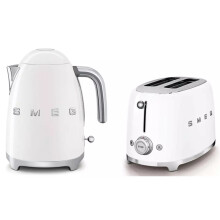 (white) SMEG 2-Slice Toaster and 1.7-litre Kettle Set