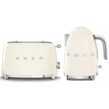 (cream) SMEG 2-Slice Toaster and 1.7-litre Kettle Set