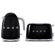 (black) SMEG 2-Slice Toaster and 1.7-litre Kettle Set