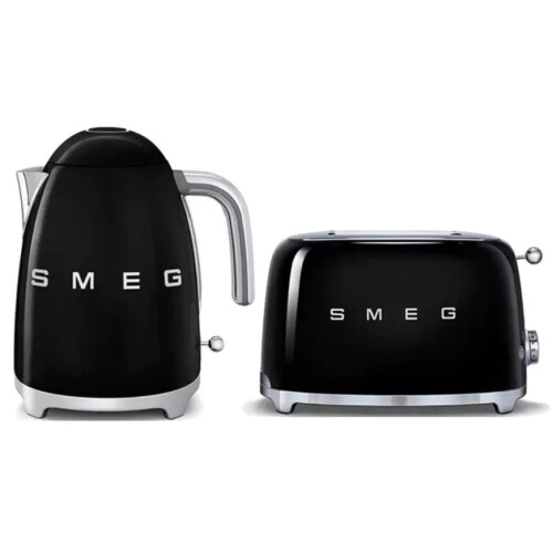Smeg (black) SMEG 2-Slice Toaster and 1.7-litre Kettle Set