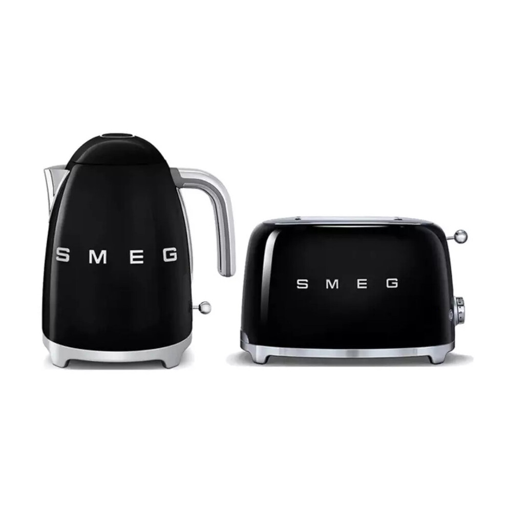 (black) SMEG 2-Slice Toaster and 1.7-litre Kettle Set