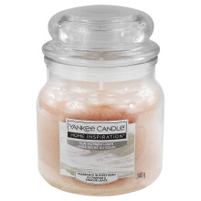 Yankee Candle Sun Warmed Linen Lavender Scented Glass Jar 60 Hours Wax Burn 340g
