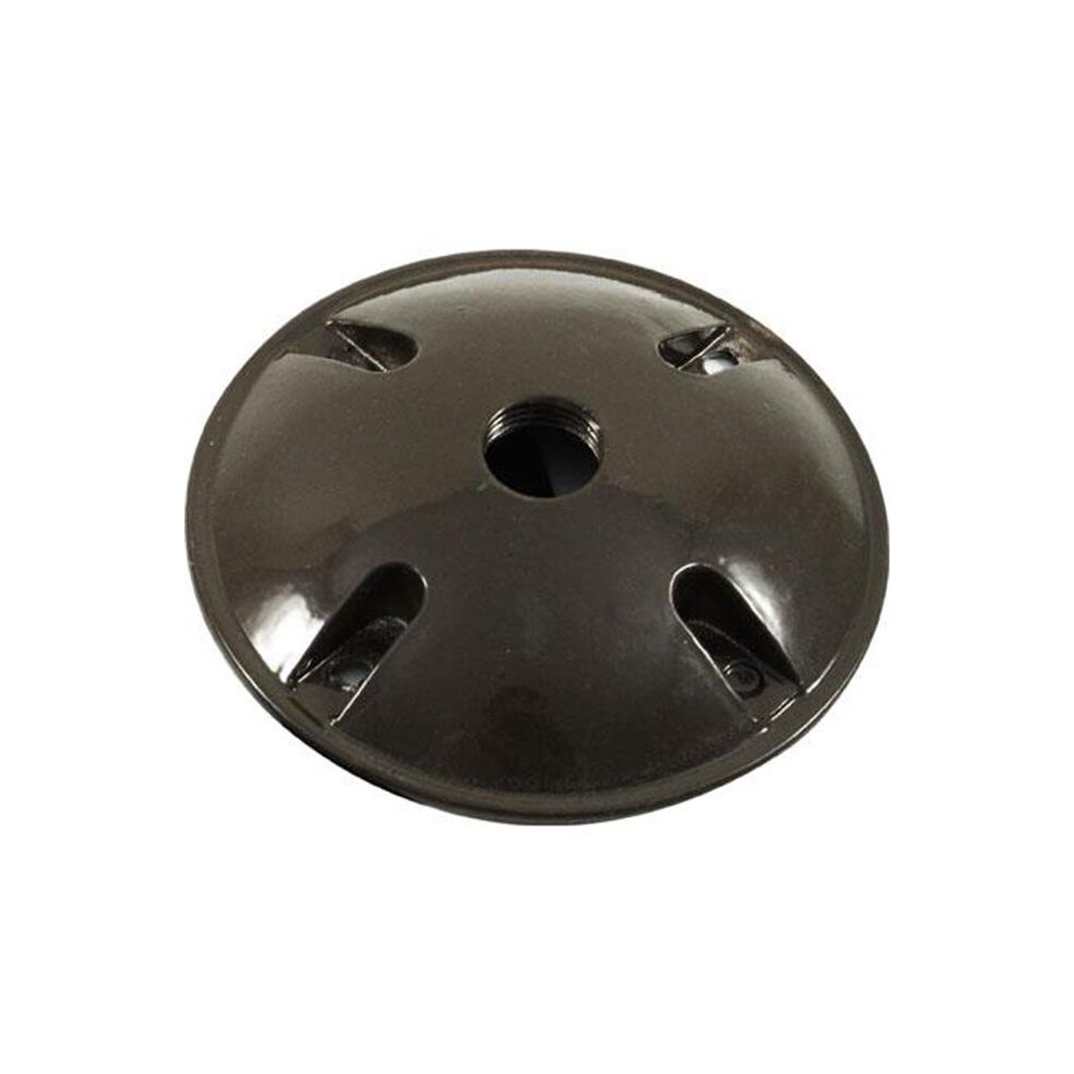 Round Box Cover with Two 0.5 in. Hole, Black