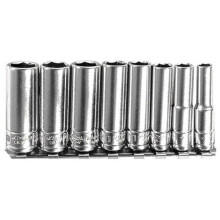 8 Piece 1/4 Inch Drive 6 Point Metric Deep Socket Set