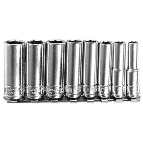 Keen 8 Piece 1/4 Inch Drive 6 Point Metric Deep Socket Set