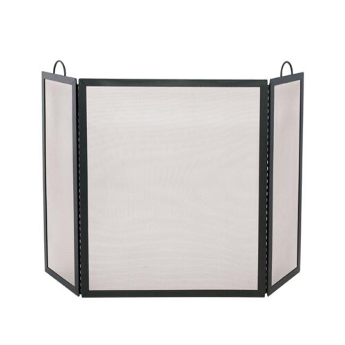 3 Fold Black Wrought Iron Large Screem