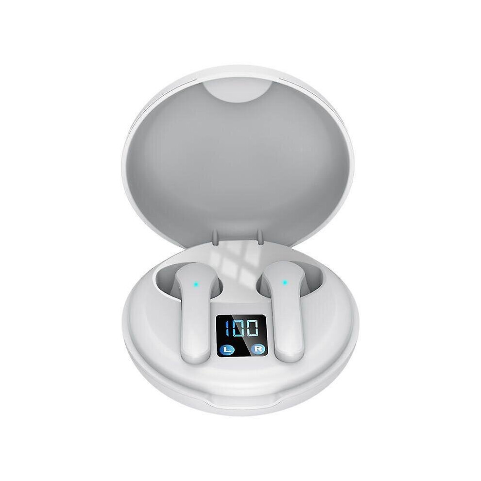 (White) Wireless Bluetooth Earbuds Waterproof Earphone Headsets With Charging Case White 768637971772