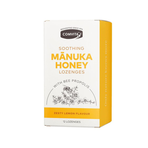 (1 pack) Manuka Honey Lozenges with Propolis Lemon & Honey