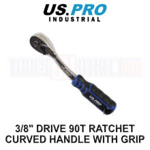 US PRO INDUSTRIAL 3/8" dr 90T Ratchet With Straight Handle With Grip 4219