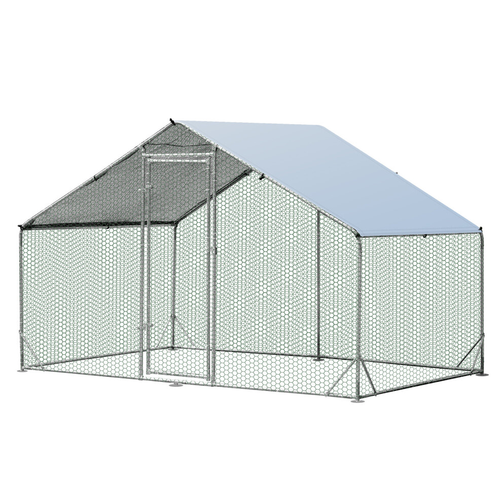 Large Spire-Shaped Chicken Coop Galvanized Metal Hen House