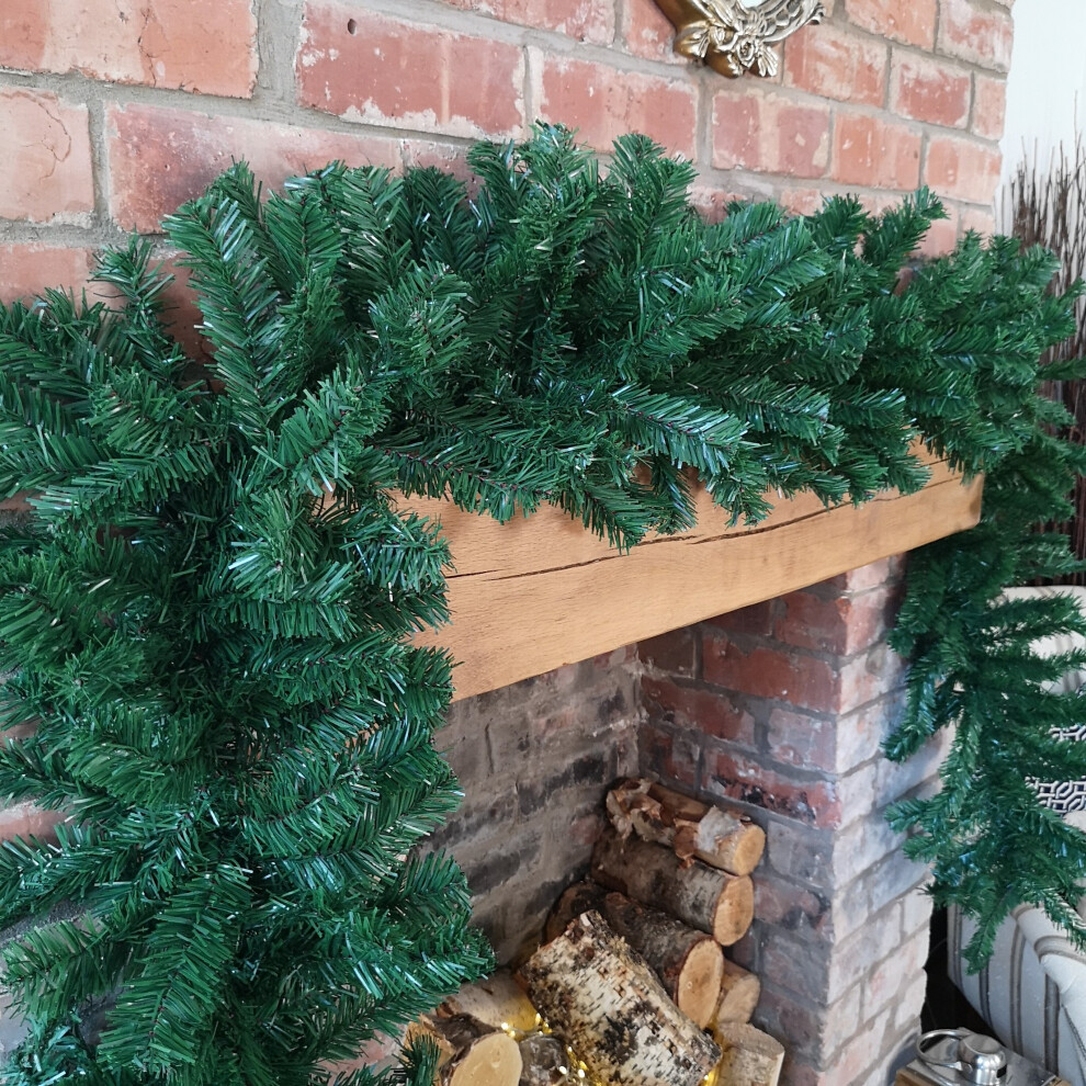 Premier 2.7M (9Ft) Super Bushy Christmas Deluxe Garland Green