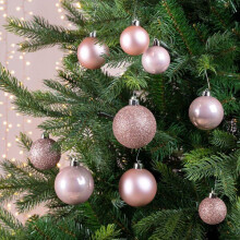 Shatterproof Blush Pink Baubles tube of 30 - Various sizes and designs