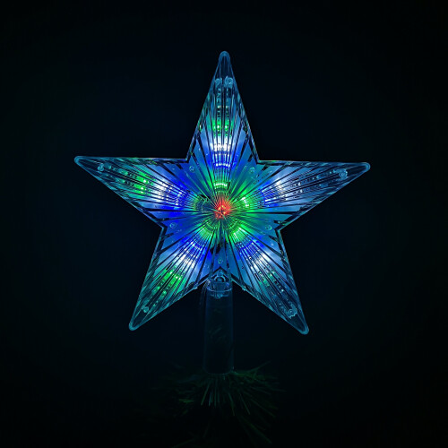 Snow Time Snow Time Multi-Coloured LED Star Christmas Tree Topper
