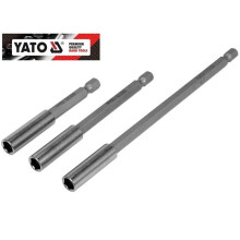 YATO YT-04699, magnetic bit holders set 3pcs, 75, 100 and 150mm long, hex shank