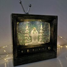Battery Operated 21cm Water Spinner Retro TV The Snowman Collection