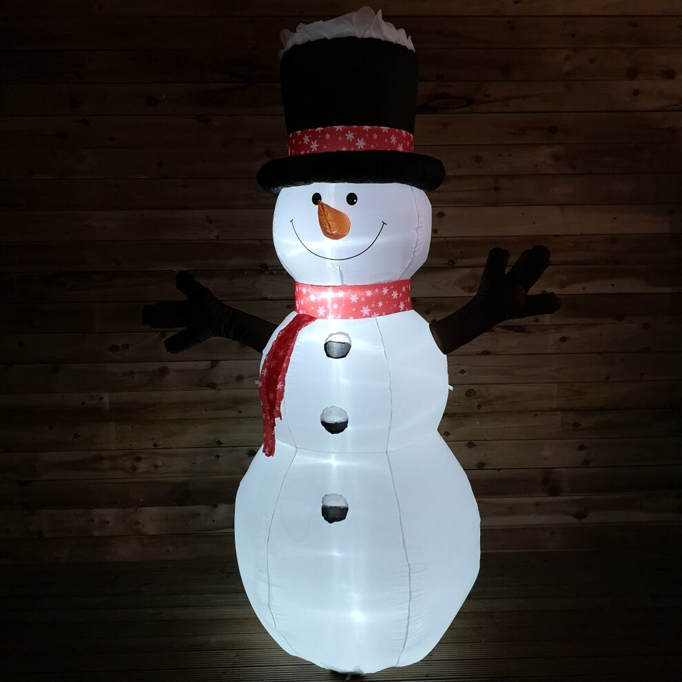 Outdoor Christmas Decoration Snowman 8ft Giant Inflatable 12 LED Lights
