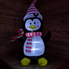 120cm Inflatable Penguin LED Outdoor Decoration Blow Up Christmas