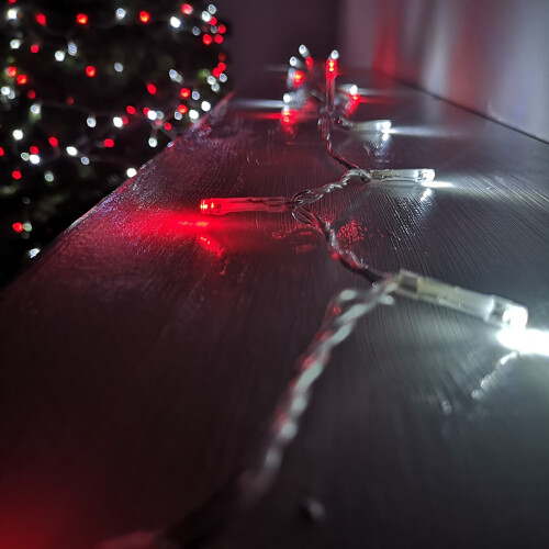 Premier Premier Deluxe Light Set - 20m Multi Action 200 Red & White LED SUPABRIGHTS