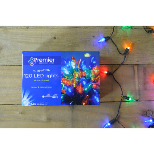 Premier 12m 120 LED Premier Multi Function Large Bulb Outdoor Christmas Festoon Lights 2