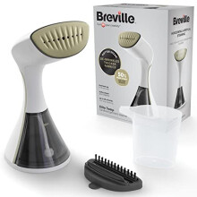 Breville EliteTEMP Handheld Garment Steamer | Horizontal & Vertical Clothes Steamer for Home & Travel | 1500W | Fast Heat Up | White & Gold
