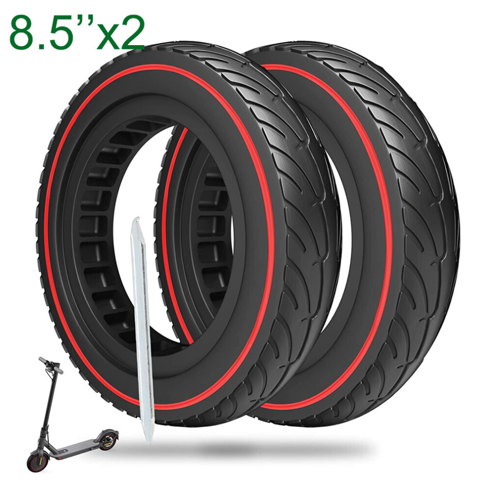 Solid Rubber 8.5''x2 Tyre Black Fit Xiaomi Mijia M365 Electric Scooter