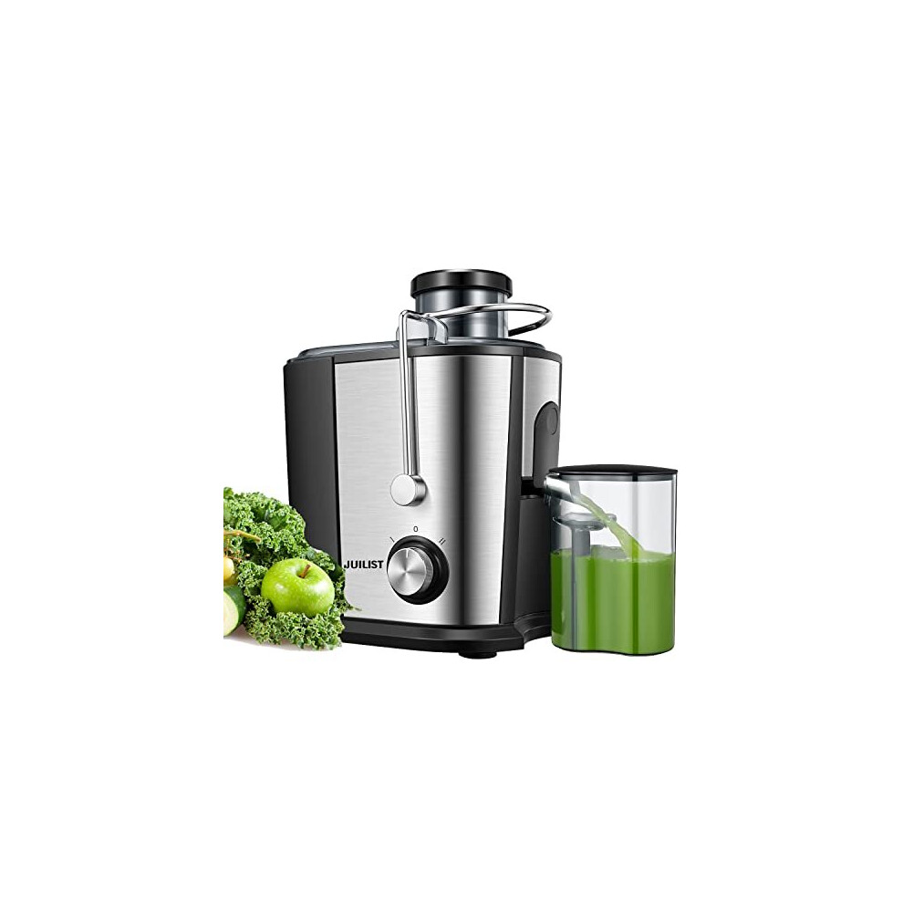 Juilist Juicer, 600W Juicer Machines With Anti-Drip & Anti-Slip Function, Juicers Whole Fruit And Vegetable With 3-Inch Wide Mouth Food Chute, 2