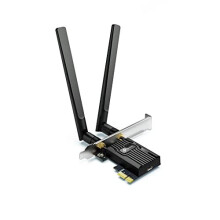 TP-Link AX3000 Dual-Band Wi-Fi 6 Bluetooth 5.2 PCIe Adapter with Two Antennas, specialized heatsink, 1024-QAM, Ultra-Low Latency, Intel Wi-Fi 6