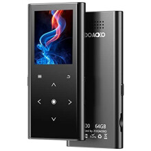 64GB MP3 Players, ZOOAOXO Music Player with Bluetooth 5.2, Built-in HD Speaker, FM Radio, Voice Recorder, Mini Design, Weigh 70Grams, HiFi Sound