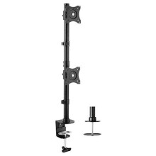 VIVO Dual Monitor Skrivbordsmonteringsstll med hjdjustering och VESA-plattor fr 2 LCD Ultrawide-skrmar upp till 34 tum Stacked Array STAND-V0