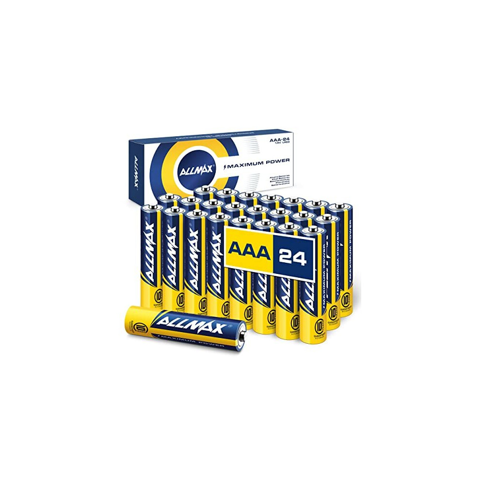 Allmax Aaa Maximum Power Alkaline Triple A Batteries (24 Count) Ultra Long-Lasting, 10-Year Shelf Life, Leakproof Design, 1.5V 859904006386
