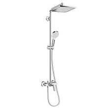 hansgrohe Crometta E Shower System 240 1 Spray with single lever Mixer, Chrome, 27284000