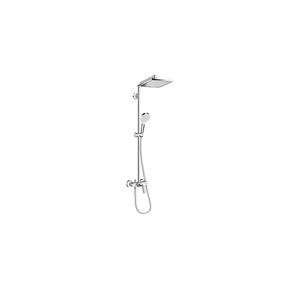 hansgrohe Crometta E Shower System 240 1 Spray with single lever Mixer, Chrome, 27284000