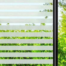 Window Film Privacy,DARUITE Frosted Window Film Stripe Non-Adhesive,Window Stickers Static Glass Cling Decorative Blinds Anti-UV Film Anti Glare