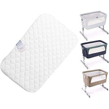 Brillars Baby Crib Mattress Fits/Compatible to Next to Me Cot Bed Replacement - Bedside Travel Cot Toddler Infant Bed Mattress - Hypoallergenic