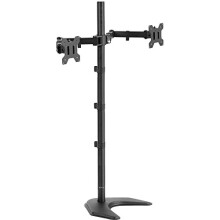 VIVO Dual Monitor Free-Standing Stand up Desk Mount, Extra Tall 40 inch Pole, Height Adjustable | Fits up to 27 inch Screens (STAND-V012F)