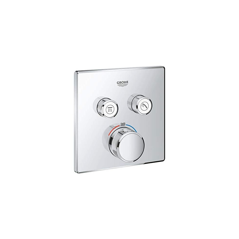 GROHE 29124000 | Grohtherm SmartControl Thermostat Concealed | Square | 2 Valves