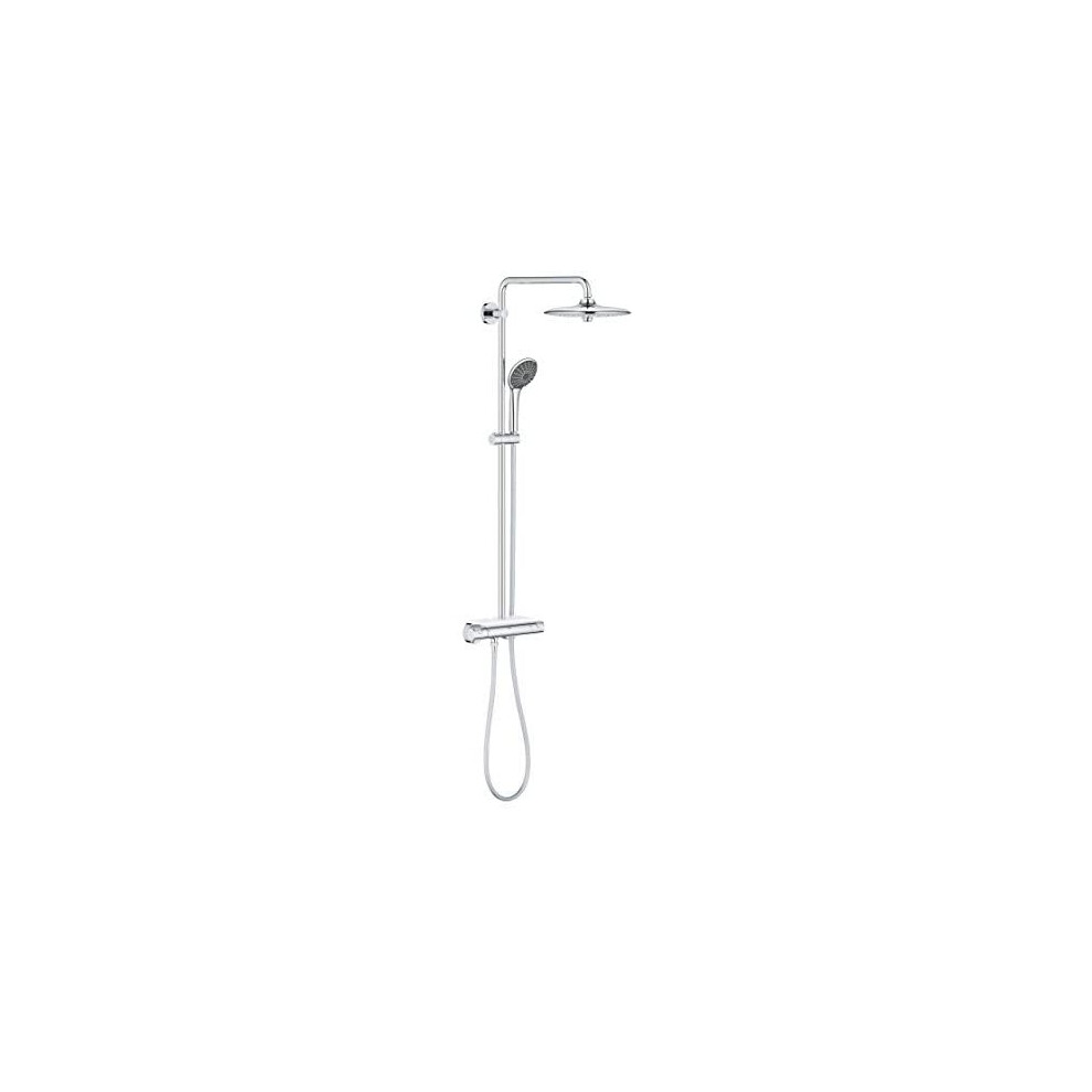 GROHE Chrome Vitalio Joy 26403001 260 Shower System with Thermostat for Wall Mounting, Ã 260 mm