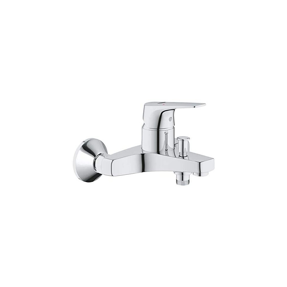 GROHE 23772000 Bath Shower Mixer Tap Chrome - LongLife Cartridge, Dual Outputs, Adjustable Flow Limiter