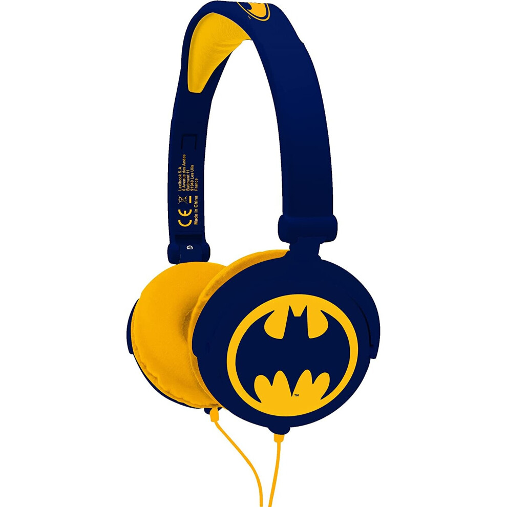 Lexibook Warner Batman-Stereo With Foldable And Adjustable Headphone Light 3380743094038