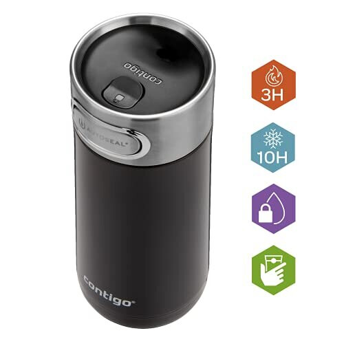 Contigo Luxe Autoseal Travel Mug, Stainless Steel Thermal Mug, Vacuum Flask, Leakproof Tumbler