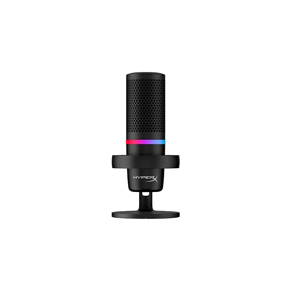 HyperX DuoCast  RGB USB Condenser Microphone for PC, PS5, PS4, Mac, Low-profile Shock Mount, Cardioid, Omnidirectional, Pop Filter, Gain Contro