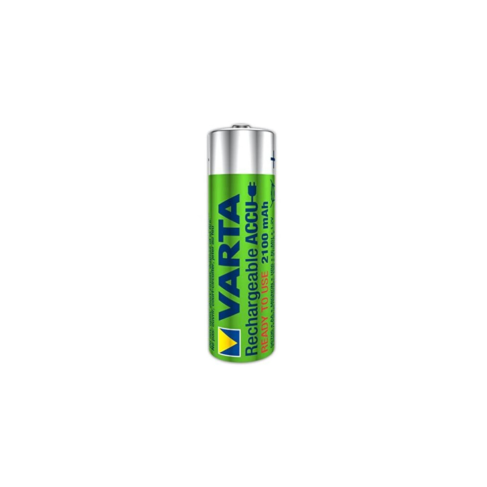 Varta 567061011111 Pack Of 10 Rechargeable Batteries Aa (2100 Mah), Green