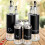 KADAX Olivenölflasche 320 ml mit Spenderglas für Olivenöl Schwarz 2