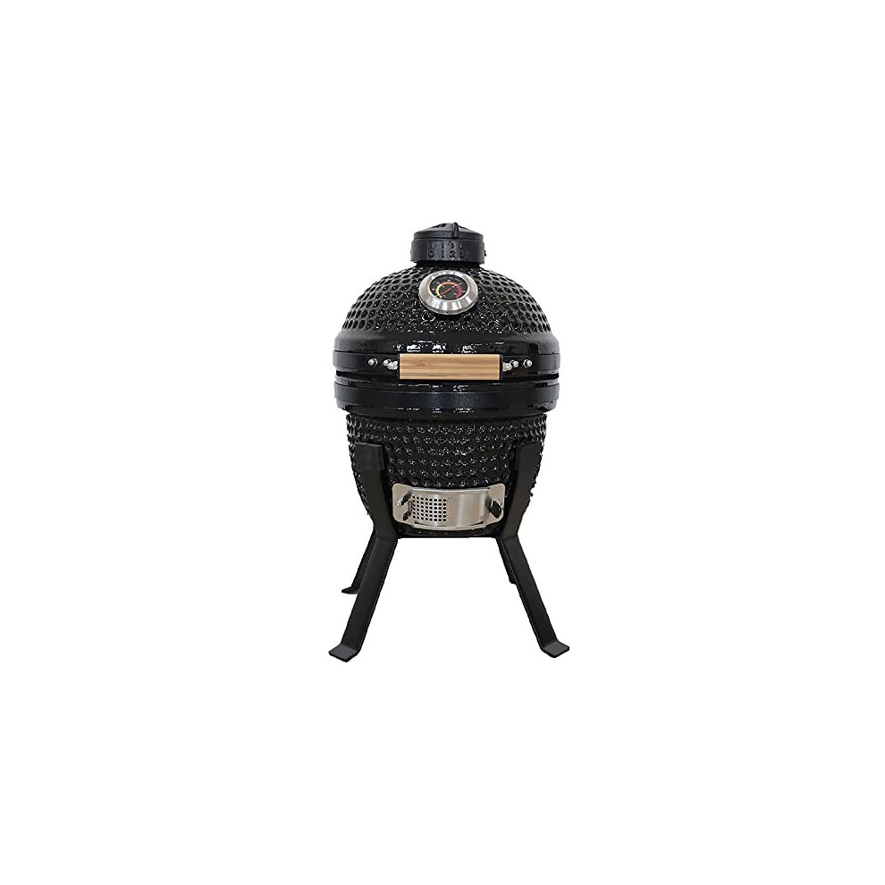 Kamado Bono Ceramic Bbq Grill, 13" Picnic I Mini Kamado Bbq Charcoal Grill, Egg Bbq, Kamado Barbecue Grill I Portable Oven And Smoker With Stand