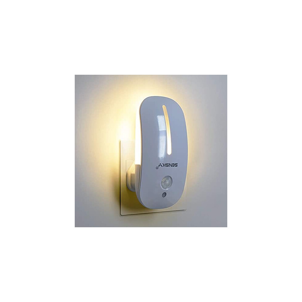 LED Night Light- Sensky BS126 PIR Motion Sensor LED Night Light, Plug in Wall Natural White Night Lights for ChildrenStairs, Bedroom,Living Roo